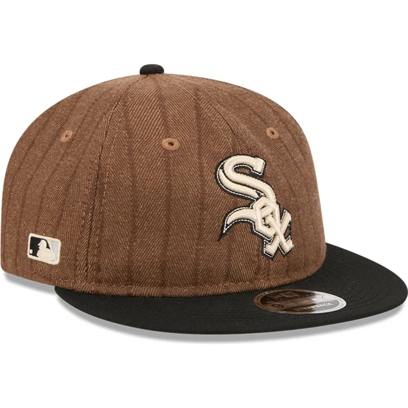 siltovka-rovna-hneda-nastavitelny-9fifty-retro-crown-wool-pinstripe-chicago-white-sox-mlb-new-era