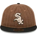 siltovka-rovna-hneda-nastavitelny-9fifty-retro-crown-wool-pinstripe-chicago-white-sox-mlb-new-era