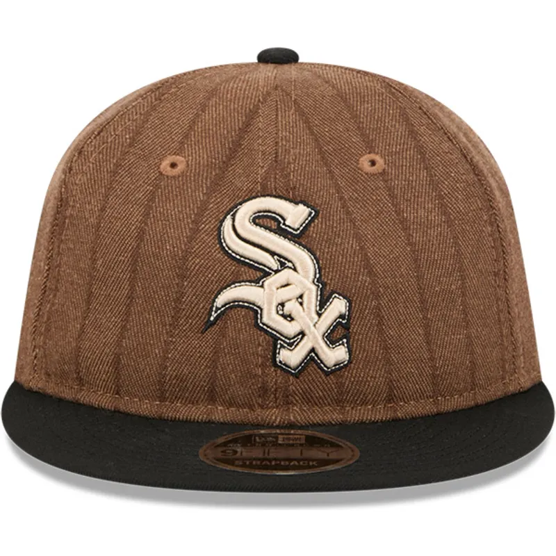 siltovka-rovna-hneda-nastavitelny-9fifty-retro-crown-wool-pinstripe-chicago-white-sox-mlb-new-era