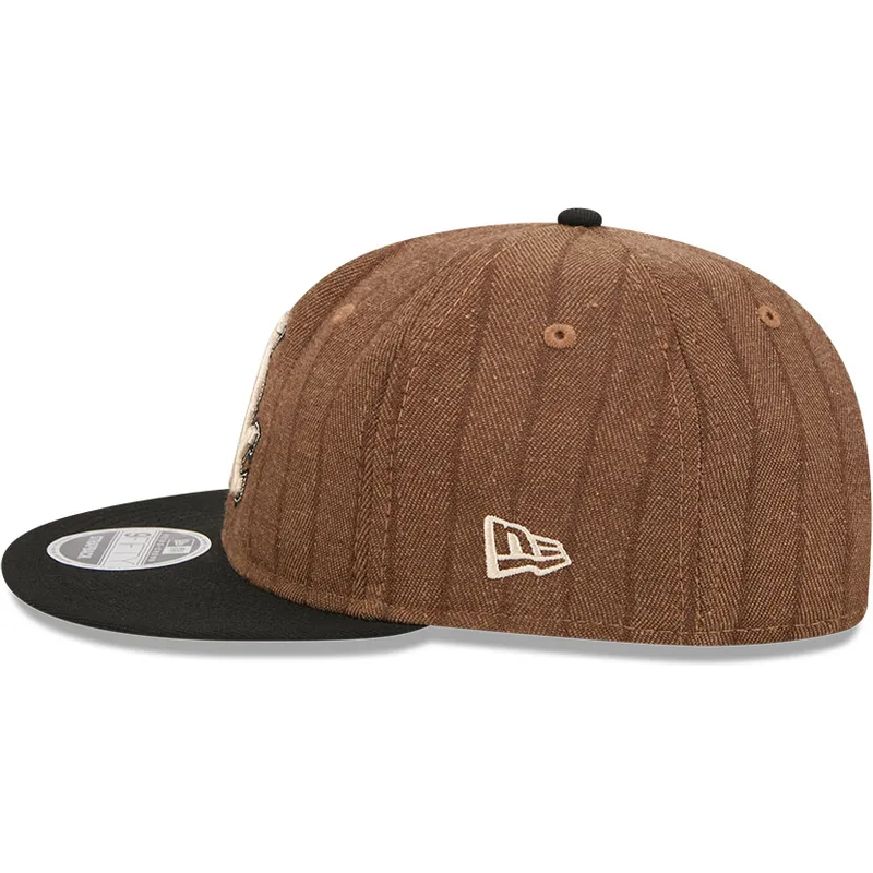 cap-rovna-brown-adjustable-strap-9fifty-retro-crown-wool-pinstripe-chicago-white-sox-mlb-new-era