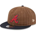cap-rovna-brown-adjustable-strap-9fifty-retro-crown-wool-pinstripe-atlanta-braves-mlb-new-era