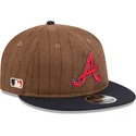 cap-rovna-brown-adjustable-strap-9fifty-retro-crown-wool-pinstripe-atlanta-braves-mlb-new-era