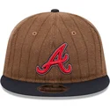 cap-rovna-brown-adjustable-strap-9fifty-retro-crown-wool-pinstripe-atlanta-braves-mlb-new-era
