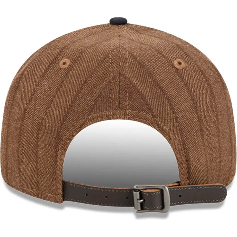 cap-rovna-brown-adjustable-strap-9fifty-retro-crown-wool-pinstripe-atlanta-braves-mlb-new-era cap-rovna-brown-adjustable-strap-9fifty-retro-crown-wool-pinstripe-atlanta-braves-mlb-new-era