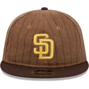 gorra-plana-marron-ajustable-9fifty-retro-crown-wool-pinstripe-de-san-diego-padres-mlb-de-new-era