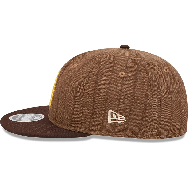 cap-rovna-brown-adjustable-strap-9fifty-retro-crown-wool-pinstripe-san-diego-padres-mlb-new-era cap-rovna-brown-adjustable-strap-9fifty-retro-crown-wool-pinstripe-san-diego-padres-mlb-new-era