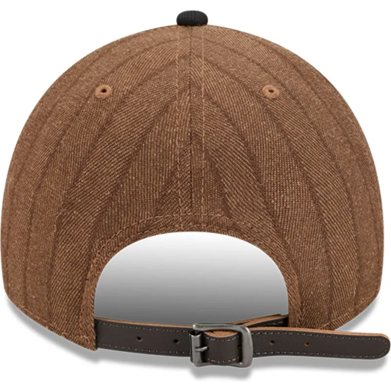 cap-zaoblena-brown-adjustable-strap-9twenty-a-frame-wool-pinstripe-atlanta-braves-mlb-new-era