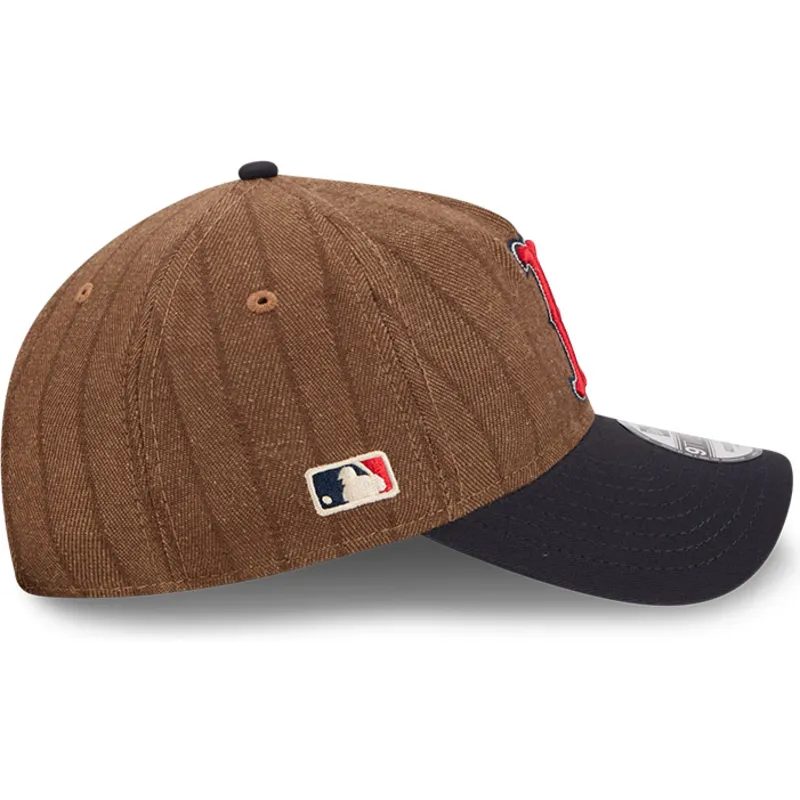 cap-zaoblena-brown-adjustable-strap-9twenty-a-frame-wool-pinstripe-boston-red-sox-mlb-new-era
