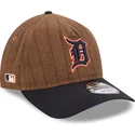 cap-zaoblena-brown-adjustable-strap-9twenty-a-frame-wool-pinstripe-detroit-tigers-mlb-new-era