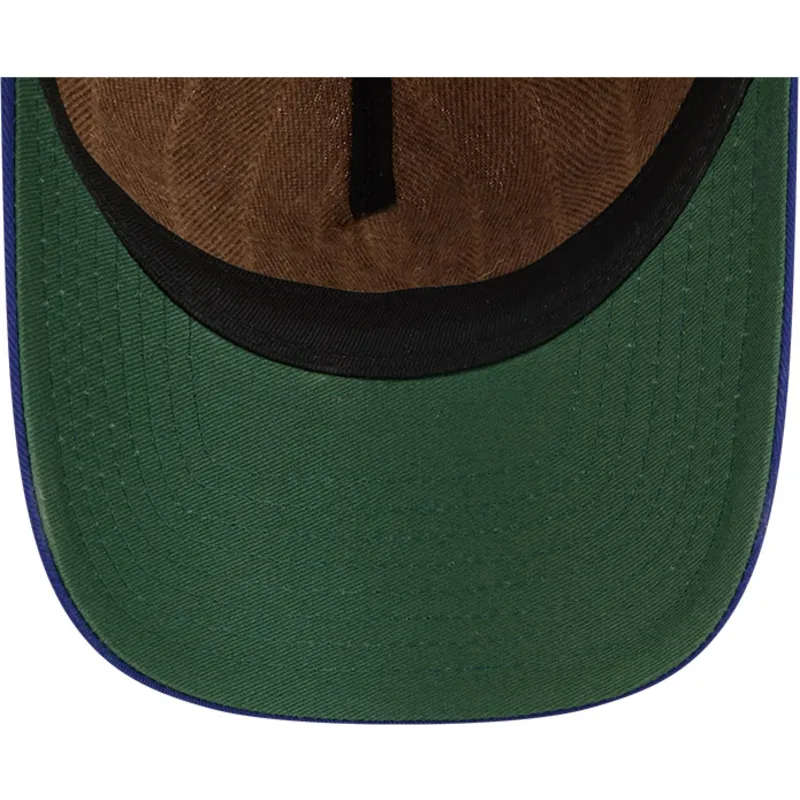 braune-und-marineblaue-verstellbare-curved-cap-9twenty-a-frame-wool-pinstripe-der-detroit-tigers-mlb-von-new-era