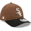 siltovky-zaoblena-hneda-nastavitelny-pasik-9twenty-a-frame-wool-pinstripe-chicago-white-sox-mlb-new-era