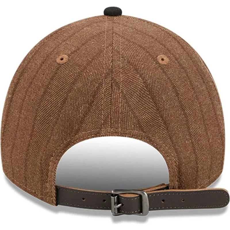 cap-zaoblena-brown-adjustable-strap-9twenty-a-frame-wool-pinstripe-chicago-white-sox-mlb-new-era