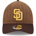 cap-zaoblena-brown-adjustable-strap-9twenty-a-frame-wool-pinstripe-san-diego-padres-mlb-new-era
