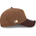 cap-zaoblena-brown-adjustable-strap-9twenty-a-frame-wool-pinstripe-san-diego-padres-mlb-new-era