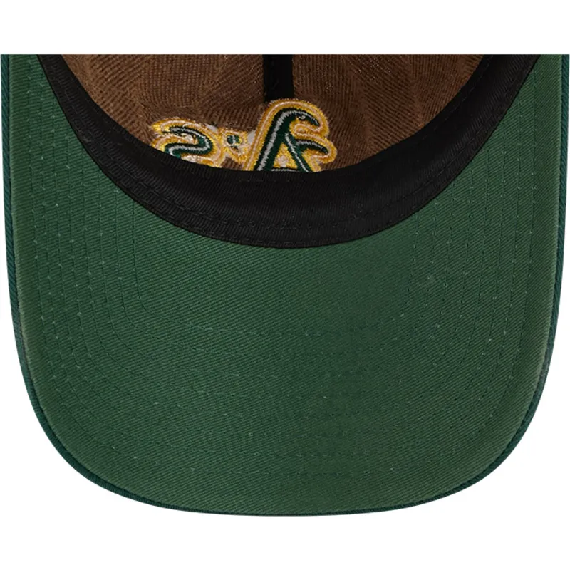 cap-zaoblena-brown-adjustable-strap-9twenty-a-frame-wool-pinstripe-oakland-athletics-mlb-new-era