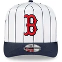 new-era-curved-brim-9fifty-a-frame-satin-pinstripe-boston-red-sox-mlb-white-and-navy-blue-snapback-cap