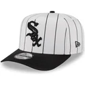 weiss-schwarze-snapback-kappe-9fifty-a-frame-satin-pinstripe-der-chicago-white-sox-mlb-von-new-era