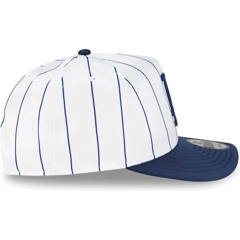 siltovka-zaoblena-biely-snapback-9fifty-a-frame-satin-pinstripe-los-angeles-dodgers-mlb-new-era