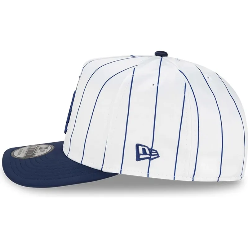 siltovka-zaoblena-biely-snapback-9fifty-a-frame-satin-pinstripe-los-angeles-dodgers-mlb-new-era