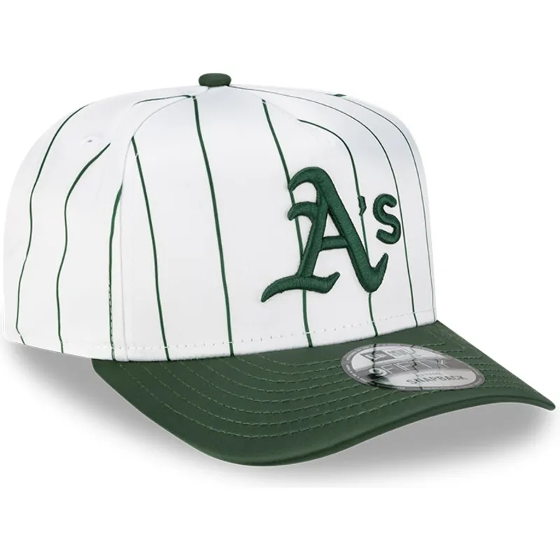 siltovka-zaoblena-biely-snapback-9fifty-a-frame-satin-pinstripe-oakland-athletics-mlb-new-era