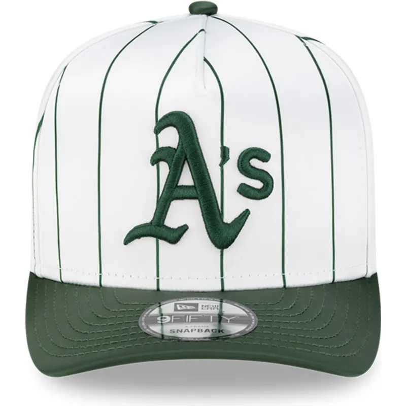 siltovka-zaoblena-biely-snapback-9fifty-a-frame-satin-pinstripe-oakland-athletics-mlb-new-era