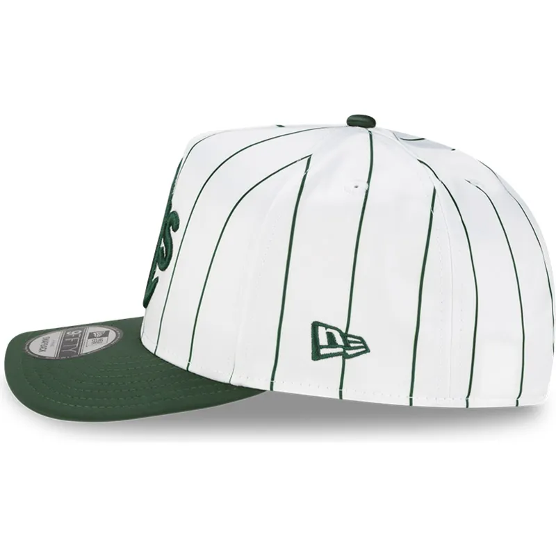 siltovka-zaoblena-biely-snapback-9fifty-a-frame-satin-pinstripe-oakland-athletics-mlb-new-era