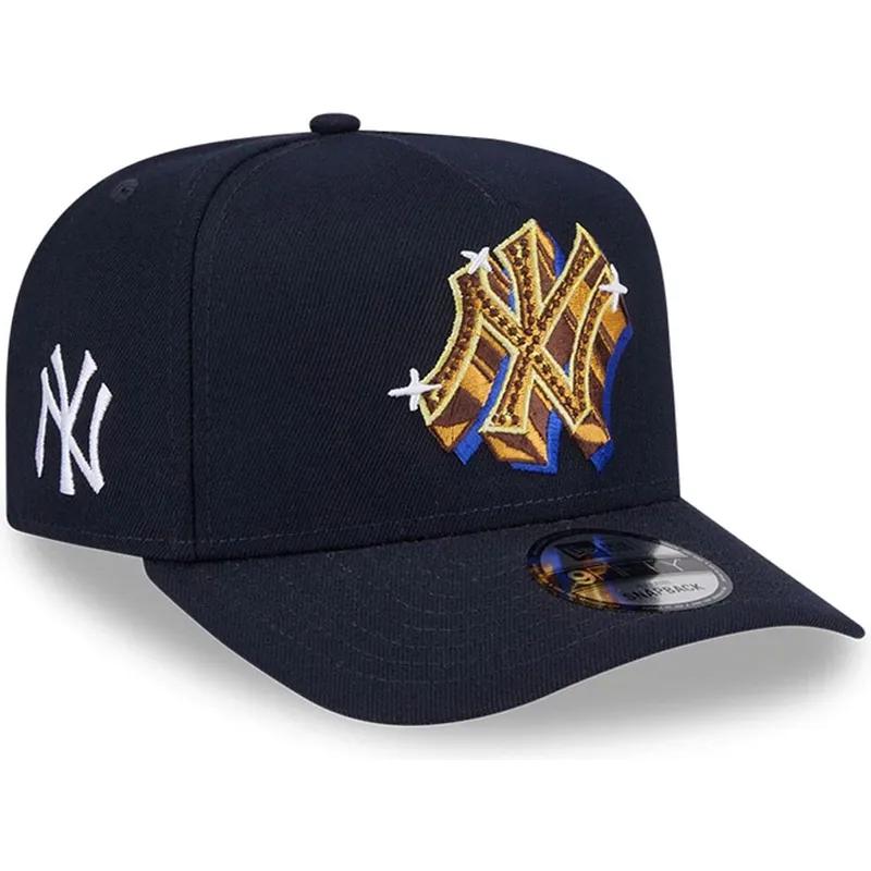 siltovka-zaoblena-tmavomodra-snapback-9fifty-a-frame-emblem-new-york-yankees-mlb-new-era