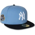 flache-blaue-angepasste-59fifty-kappe-world-series-2003-side-patch-der-new-york-yankees-mlb-von-new-era