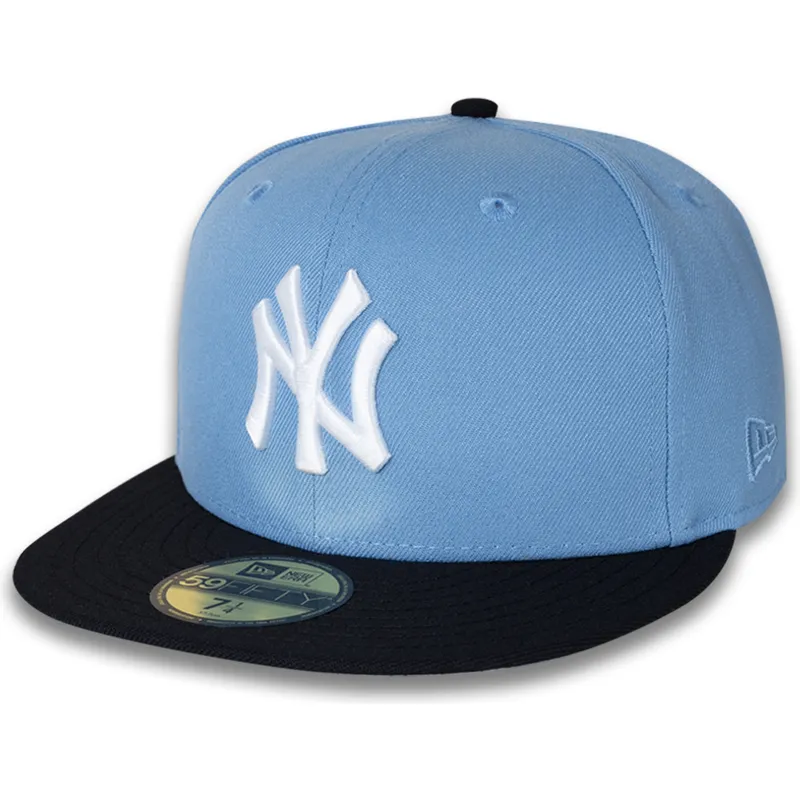flache-blaue-angepasste-59fifty-kappe-world-series-2003-side-patch-der-new-york-yankees-mlb-von-new-era