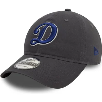 Graue verstellbare Curved Cap 9TWENTY Core Classic der Los Angeles Dodgers MLB von New Era