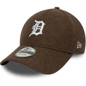 detroit-tigers-mlb-new-era-9forty-melton-wool-snapback-braun-gebogene-kappe