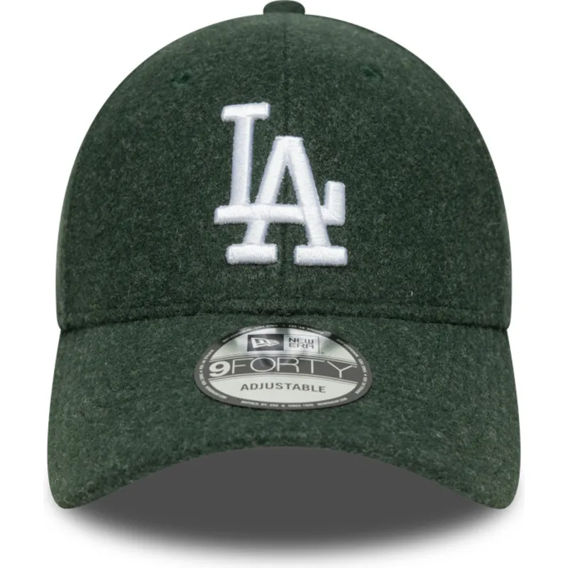 grune-gebogene-snapback-kappe-9forty-melton-wool-der-los-angeles-dodgers-mlb-von-new-era