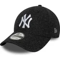 gorra-curva-negra-snapback-9forty-melton-wool-de-new-york-yankees-mlb-de-new-era