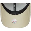beige-snapback-kappe-mit-gebogenem-schirm-9forty-melton-wool-der-new-york-yankees-mlb-von-new-era