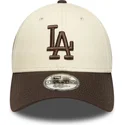 siltovka-zaoblena-hneda-nastavitelny-9forty-side-patch-los-angeles-dodgers-mlb-new-era