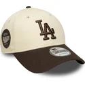 siltovka-zaoblena-hneda-nastavitelny-9forty-side-patch-los-angeles-dodgers-mlb-new-era