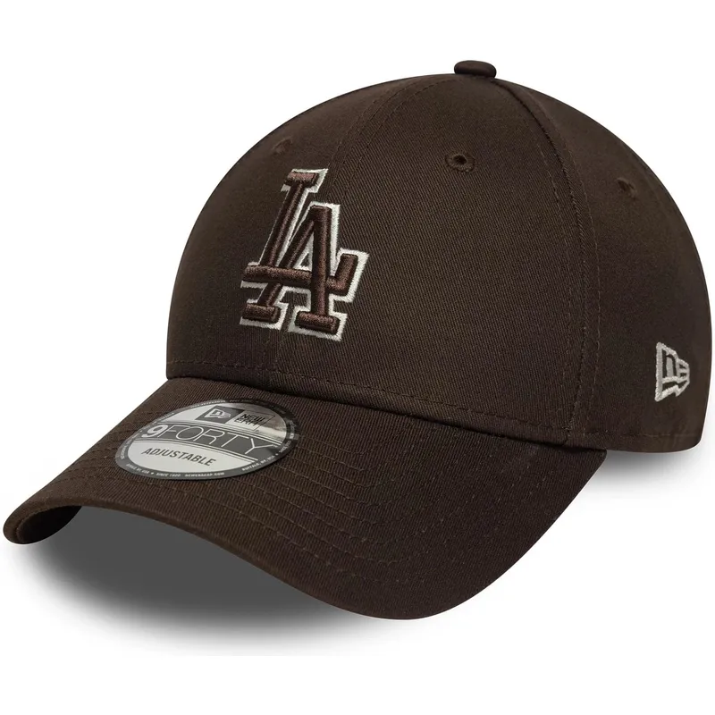 cap-zaoblena-brown-adjustable-strap-9forty-outline-los-angeles-dodgers-mlb-new-era