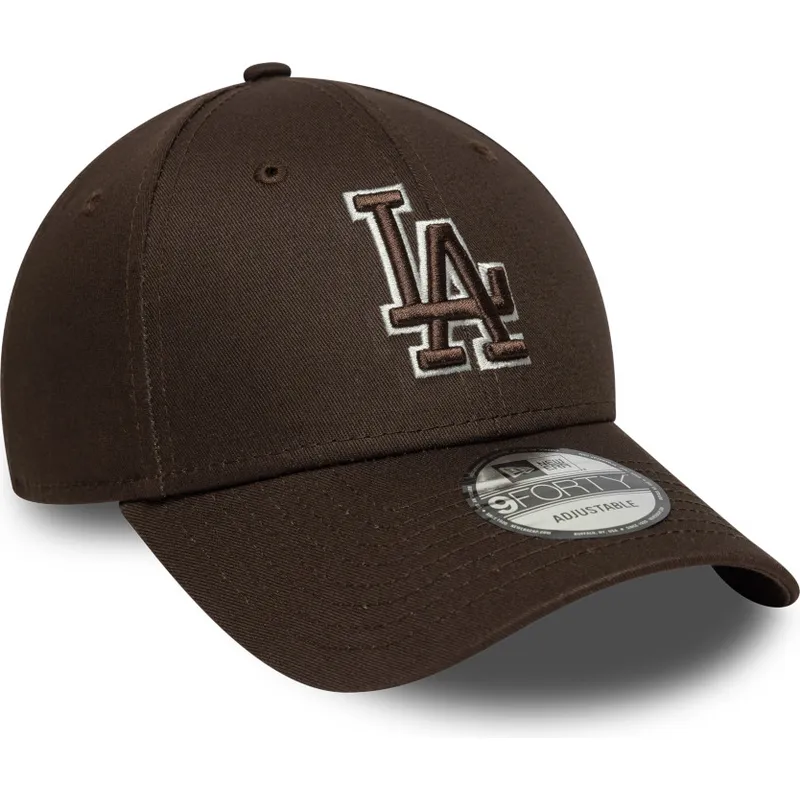 cap-zaoblena-brown-adjustable-strap-9forty-outline-los-angeles-dodgers-mlb-new-era
