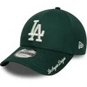 grune-verstellbare-9forty-visor-script-kappe-der-los-angeles-dodgers-mlb-von-new-era