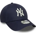 gorra-curva-azul-marino-ajustable-9forty-visor-script-de-new-york-yankees-mlb-de-new-era