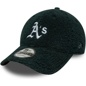 Cap zaoblená green adjustable strap 9FORTY Winter Borg Oakland Athletics MLB New Era