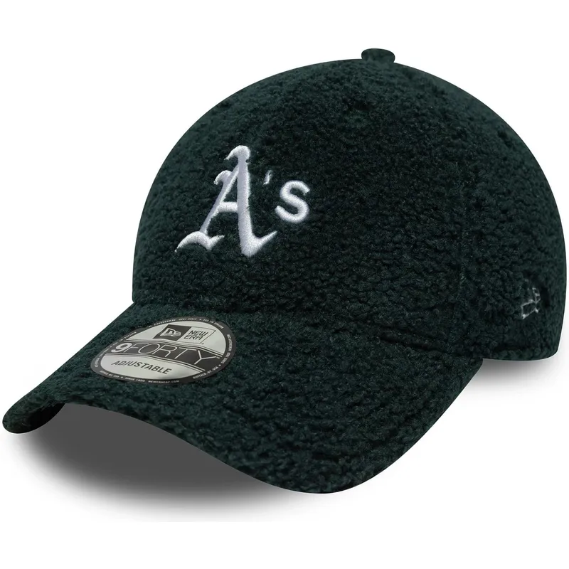 gorra-curva-verde-ajustable-9forty-winter-borg-de-oakland-athletics-mlb-de-new-era