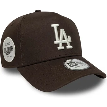 Šiltovky zaoblená hnedá snapback 9FORTY E Frame Side Patch Los Angeles Dodgers MLB New Era