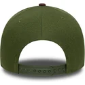grune-und-braune-snapback-kappe-9forty-e-frame-suede-visor-der-los-angeles-dodgers-mlb-von-new-era