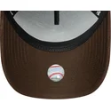grune-und-braune-snapback-kappe-9forty-e-frame-suede-visor-der-los-angeles-dodgers-mlb-von-new-era