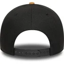 schwarze-und-braune-snapback-kappe-9forty-e-frame-suede-visor-der-new-york-yankees-mlb-von-new-era