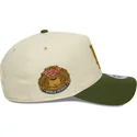 beige-grune-snapback-kappe-9forty-e-frame-world-series-patch-der-los-angeles-dodgers-mlb-von-new-era