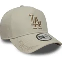 siltovka-zaoblena-bezova-snapback-9forty-e-frame-tonal-icon-los-angeles-dodgers-mlb-new-era