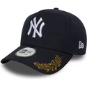 new-era-mlb-new-york-yankees-9forty-e-frame-tonal-icon-snapback-cap-in-marineblau