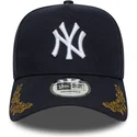 new-era-mlb-new-york-yankees-9forty-e-frame-tonal-icon-snapback-cap-in-marineblau